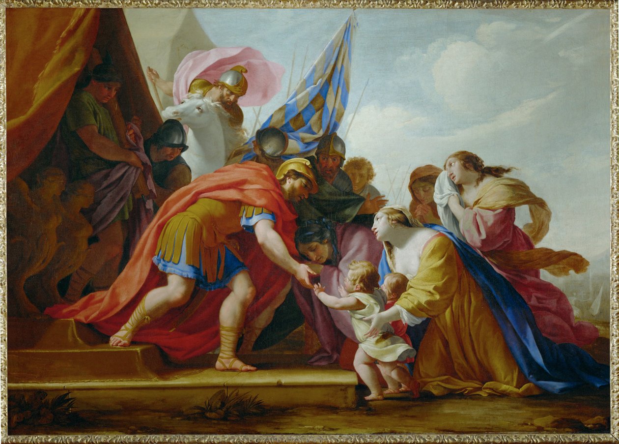 Volumnia og Verturie før Coriolanus - Volumnia og ... af Eustache (studio of) Le Sueur