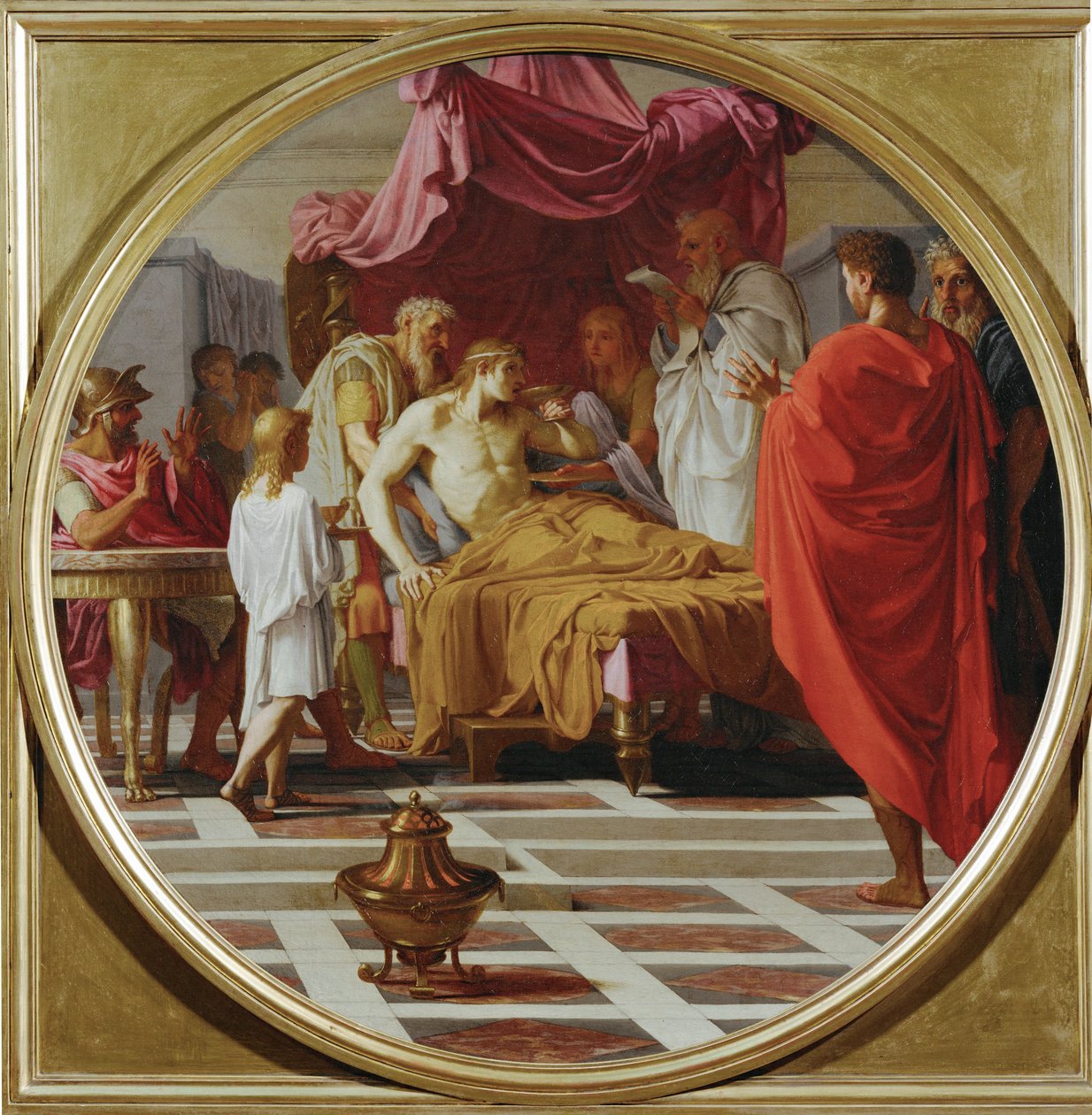 Alexander den Store og lægen Philip (olie på lærred) af Eustache Le Sueur