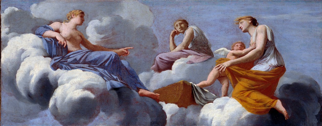 Kærlighedsbebrejdelser fra hendes mor tager tilflugt i Ceres arme af Eustache Le Sueur