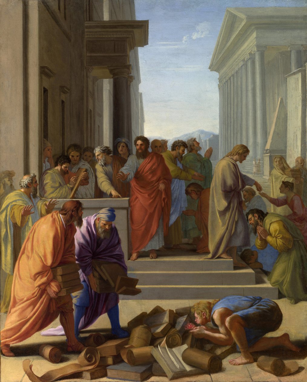 Sankt Paulus prædiker i Efesos af Eustache Le Sueur