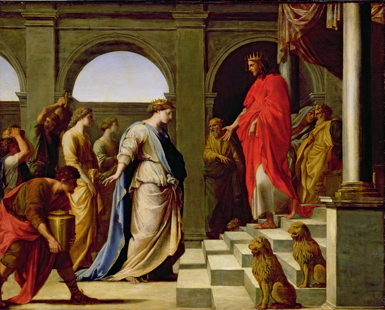 Salomon og dronningen af Saba, 1650 af Eustache Le Sueur