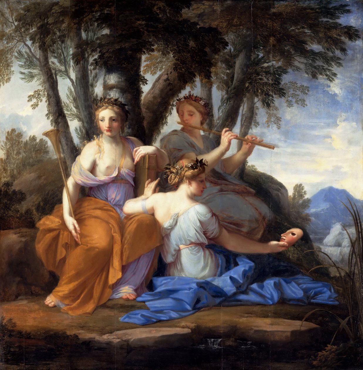 Muserne Clio, Euterpe og Thalia af Eustache Le Sueur