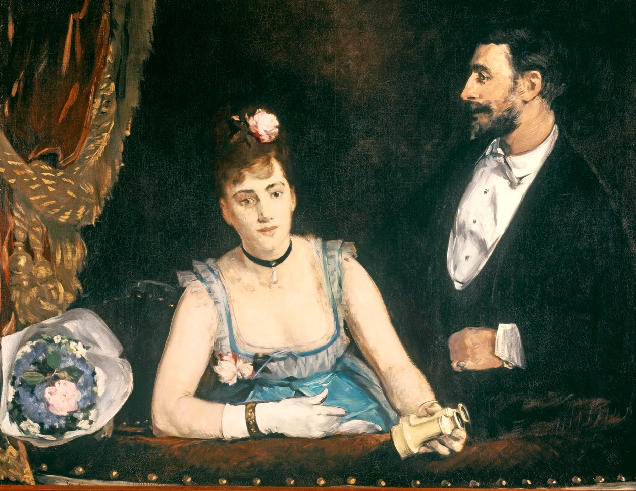 En æske på Italienernes Teater, 1874 af Eva Gonzalès