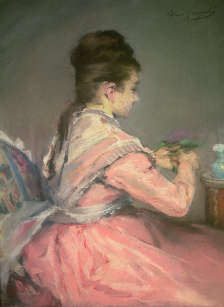 Buket af violer (pastel) af Eva Gonzalès