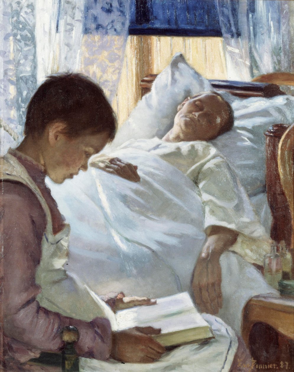 Refleksion i blåt, 1887 af Eva Bonnier