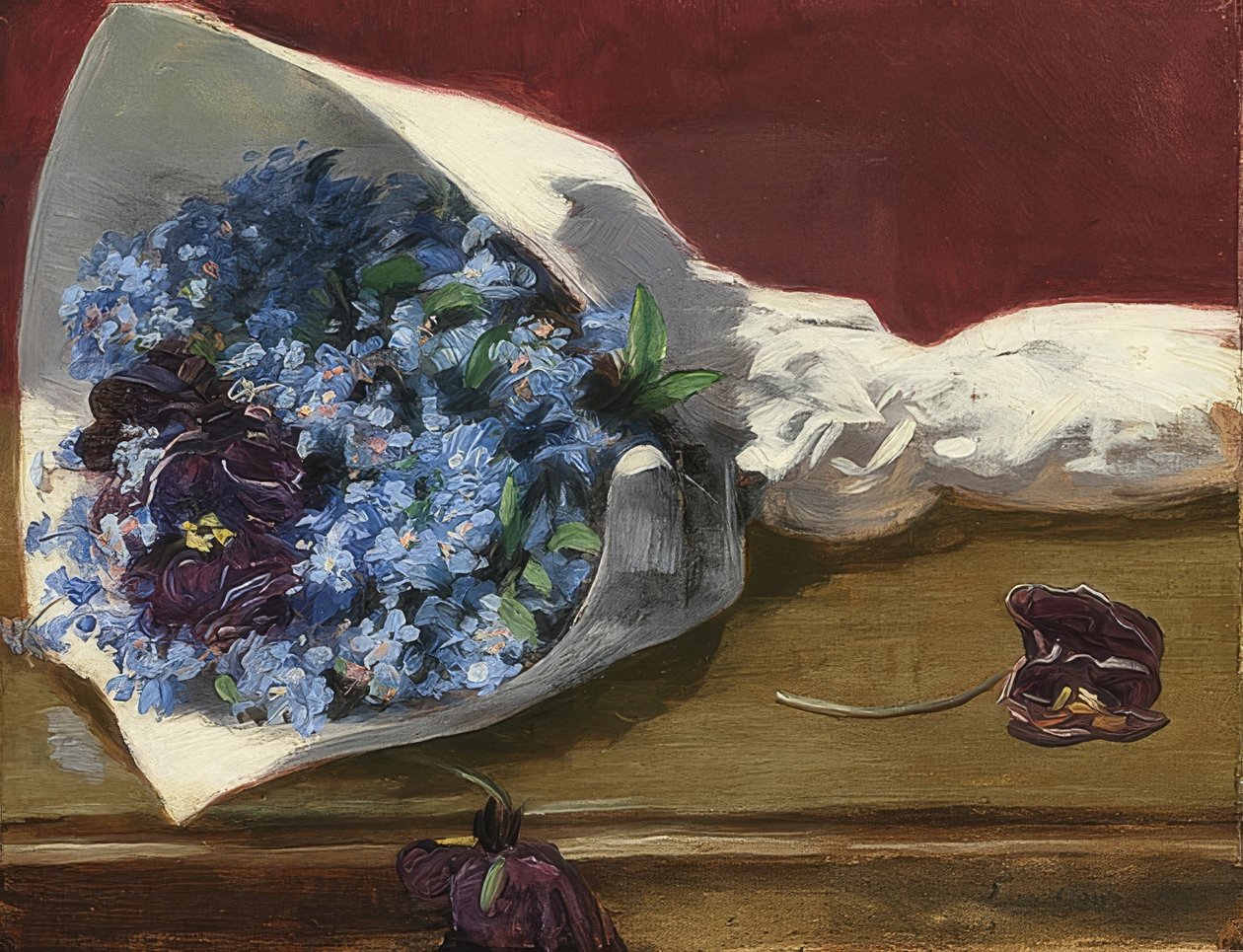 Blumenstrauß (Buket blomster). Um 1874 af Eva Gonzalès
