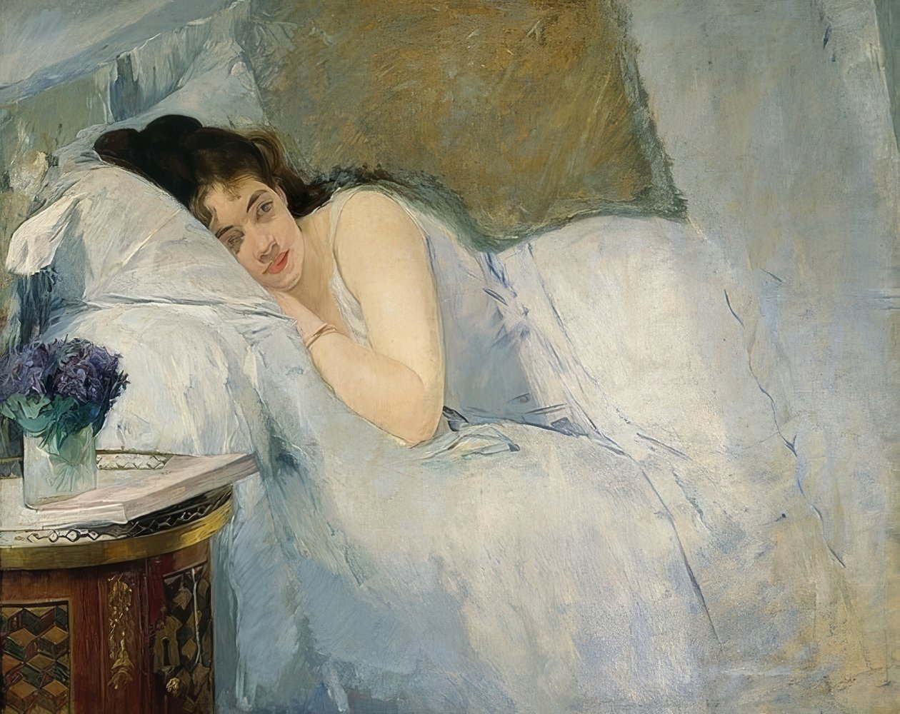 Vågnende pige. Omkring 1877/78 af Eva Gonzalès