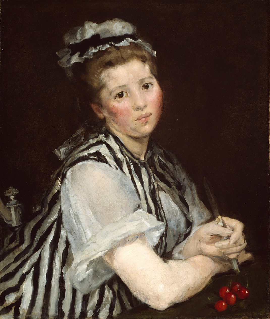 Pige med kirsebær, ca. 1870 (olie på lærred) af Eva Gonzalès