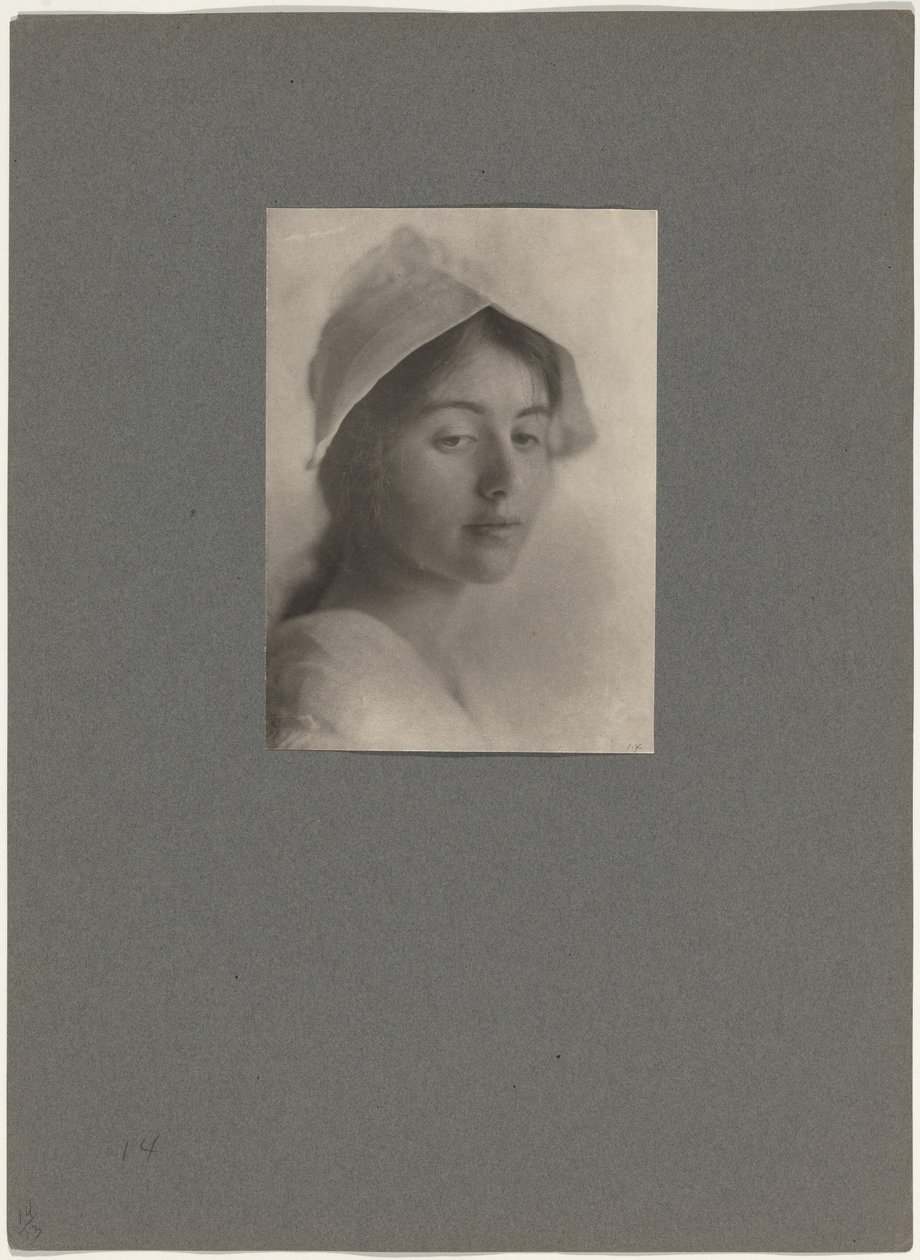 Et studiehoved, 1910 (foto) af Eva Watson