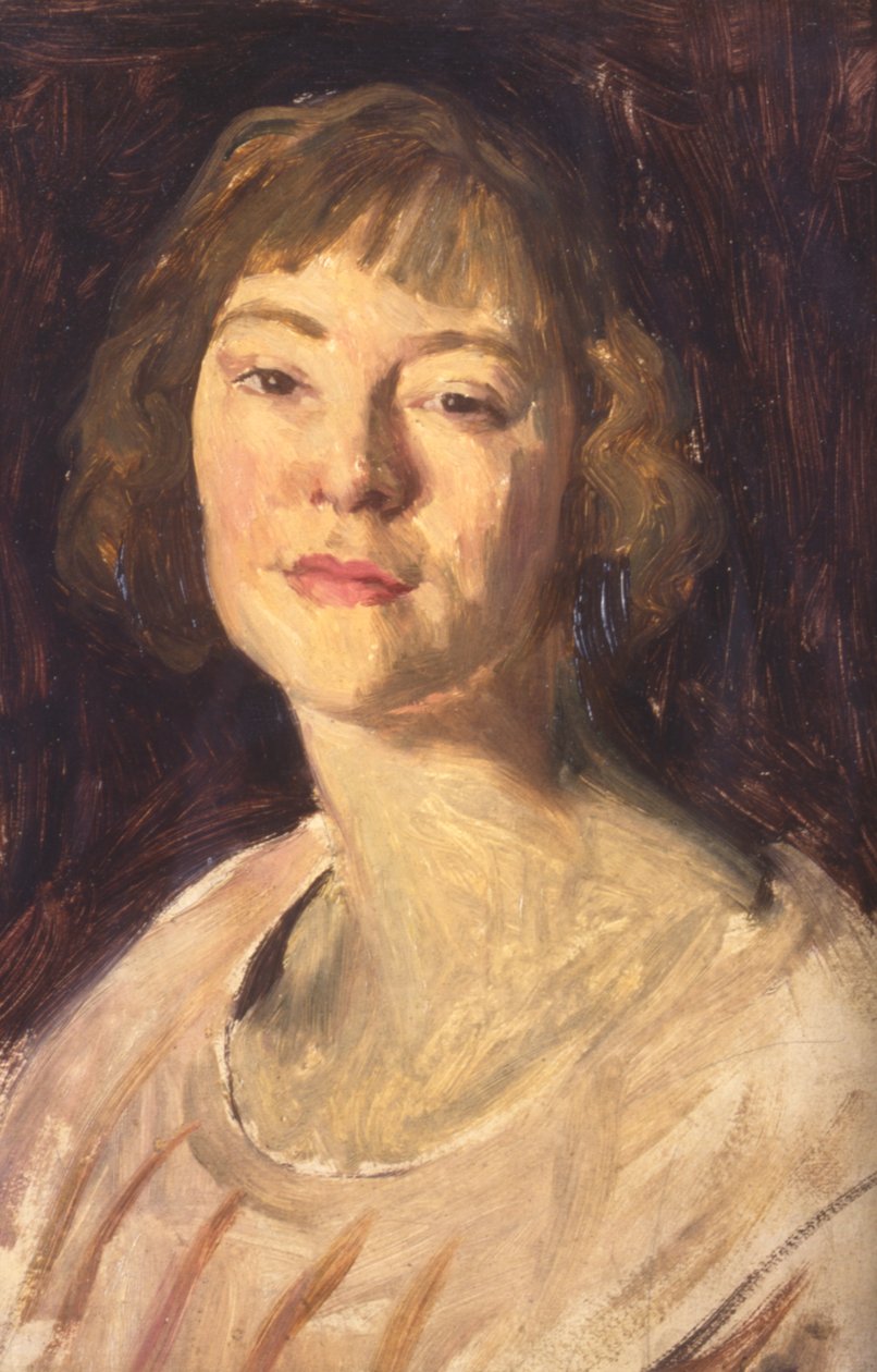 Portræt (olie på lærred) af Evan John Walters