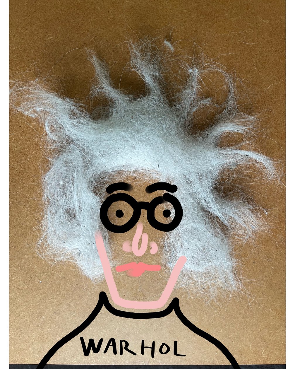 Andy Warhol (collage-tegning) af Evan Sklar