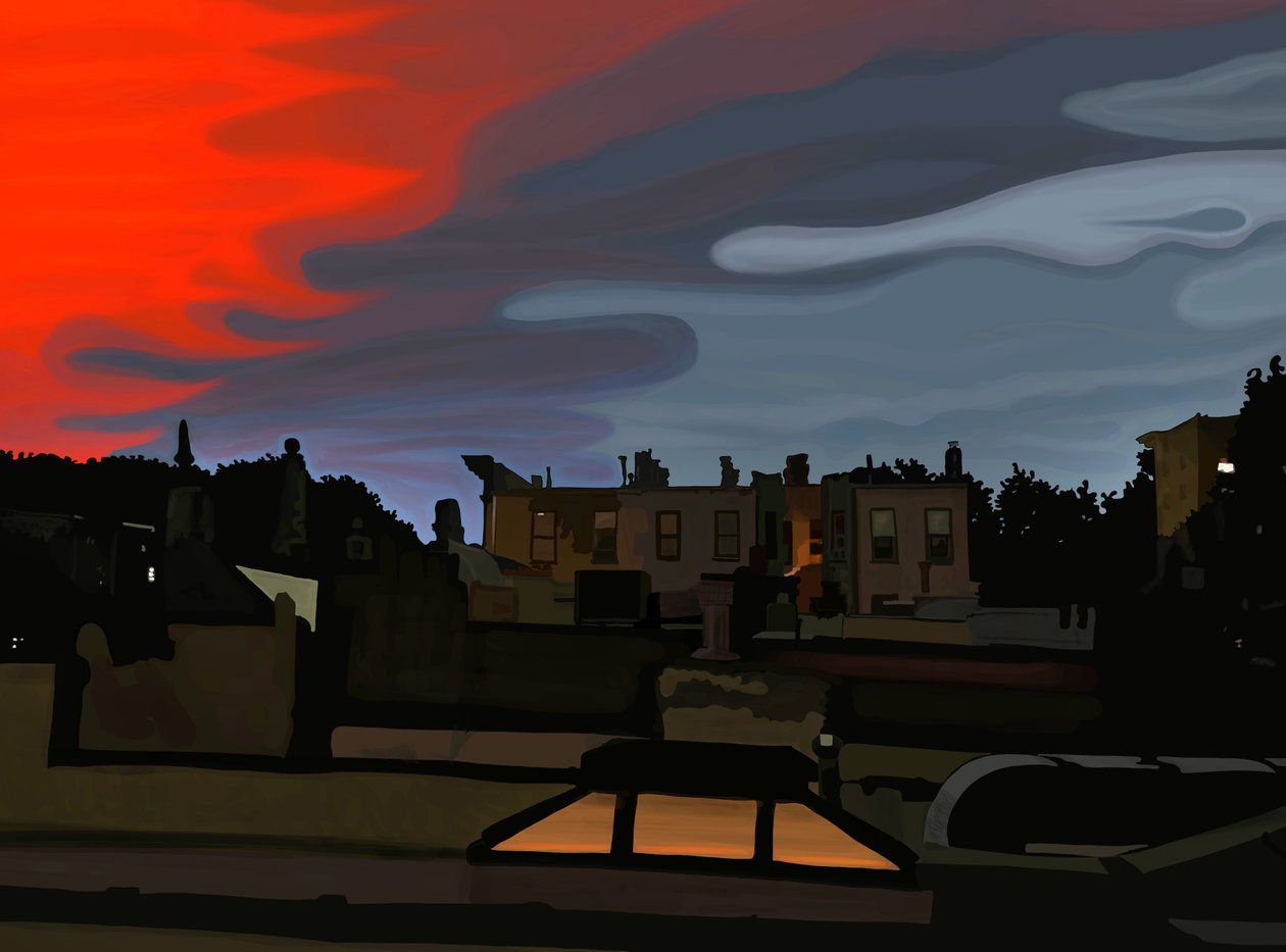 Aproaching Storm, Brooklyn (digital kunst) af Evan Sklar