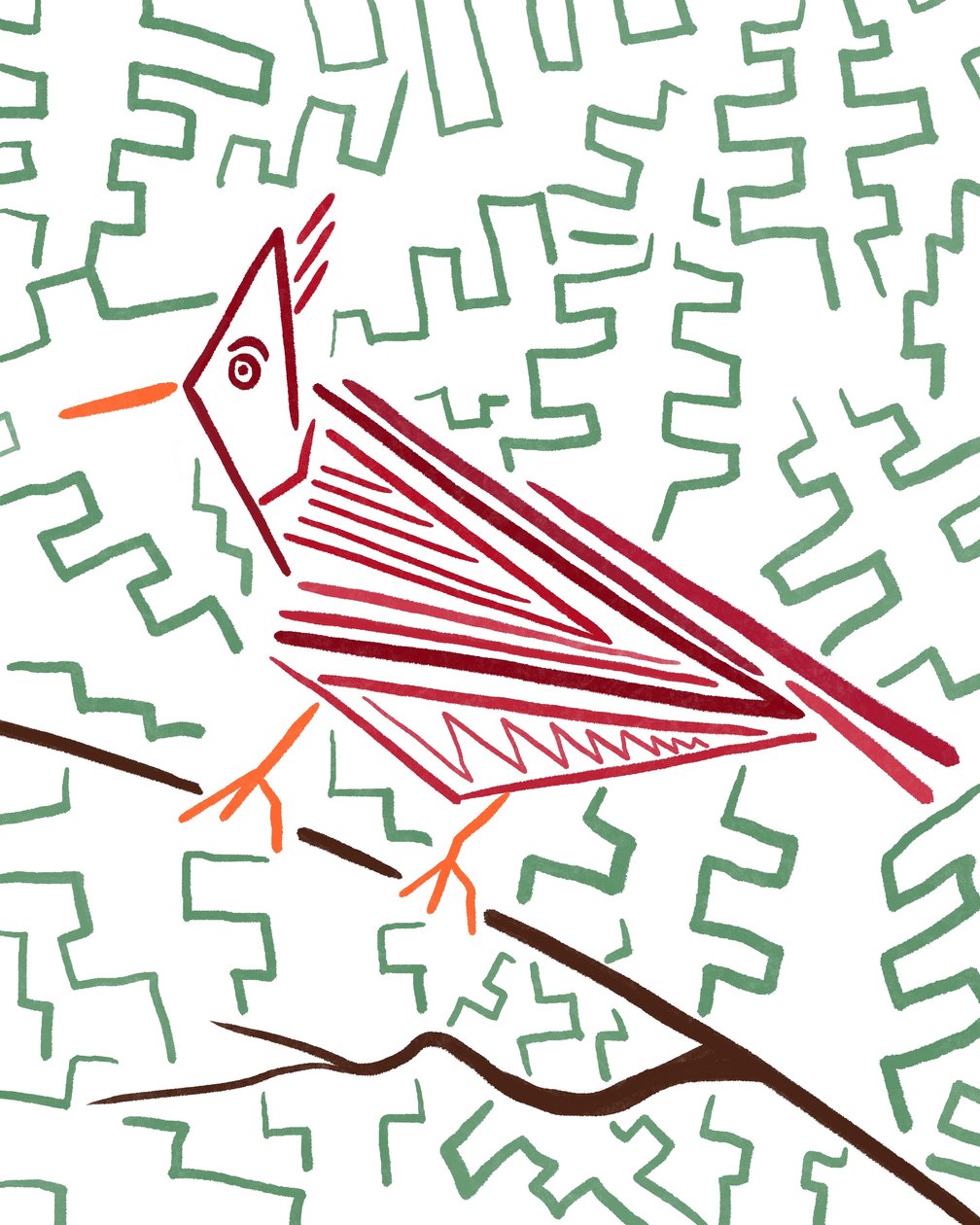 Kardinal, ca. 2020-24 (digital kunst) af Evan Sklar