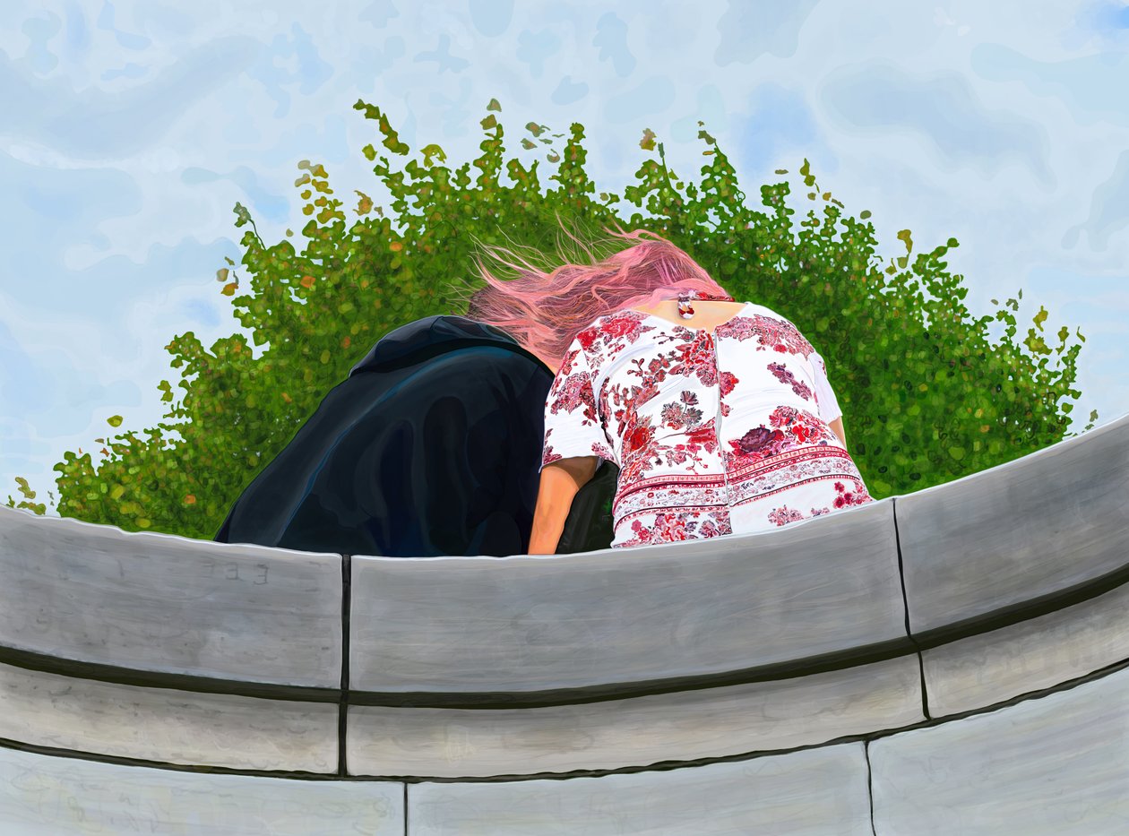 Par i Toulleries Have (digital kunst) af Evan Sklar
