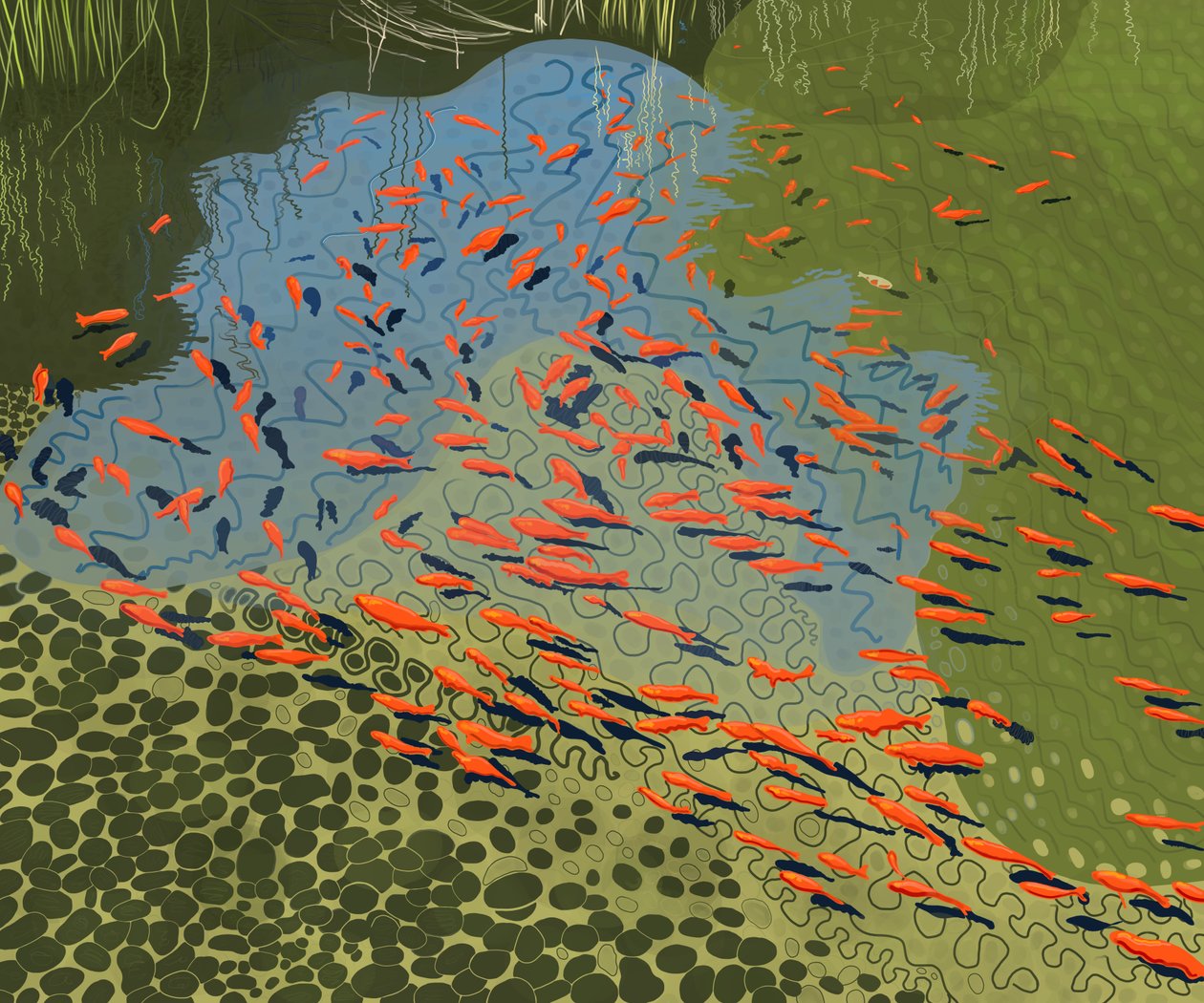 Dammen ved den botaniske have (digital kunst) af Evan Sklar