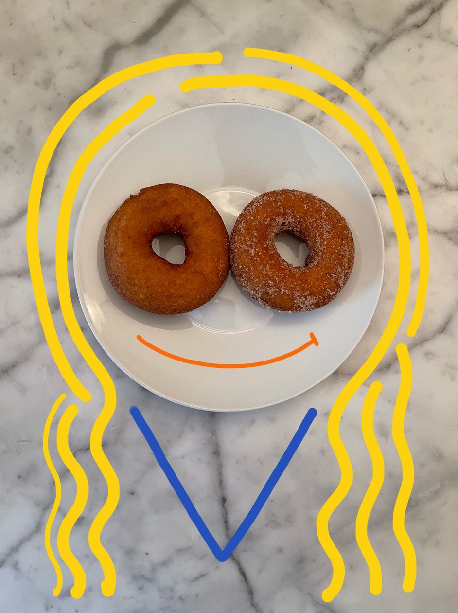Donut-pige (fototegning) af Evan Sklar