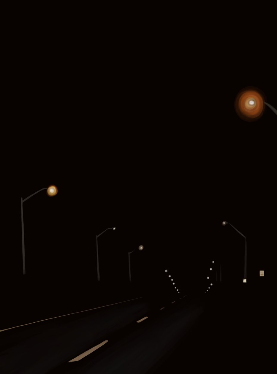 Driving The Road At Night #2 Brooklyn (digital kunst) af Evan Sklar