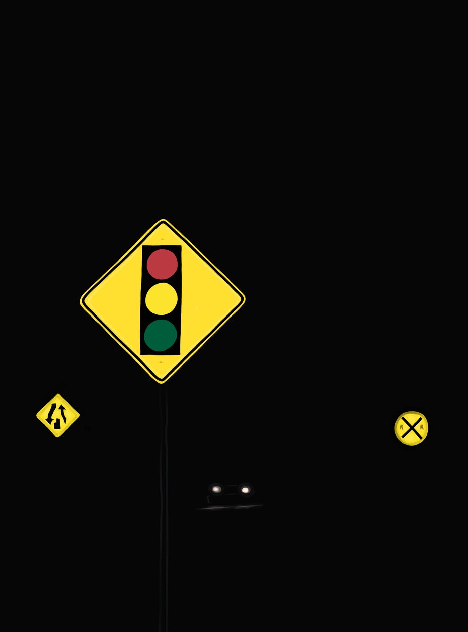 Driving The Road At Night # 6 Brooklyn (digital kunst) af Evan Sklar