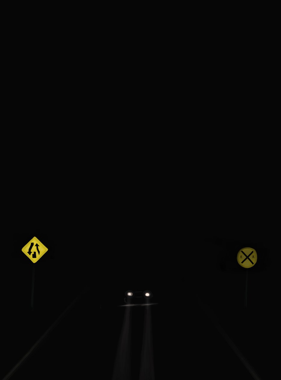Driving The Road At Night #8 Brooklyn (digital kunst) af Evan Sklar