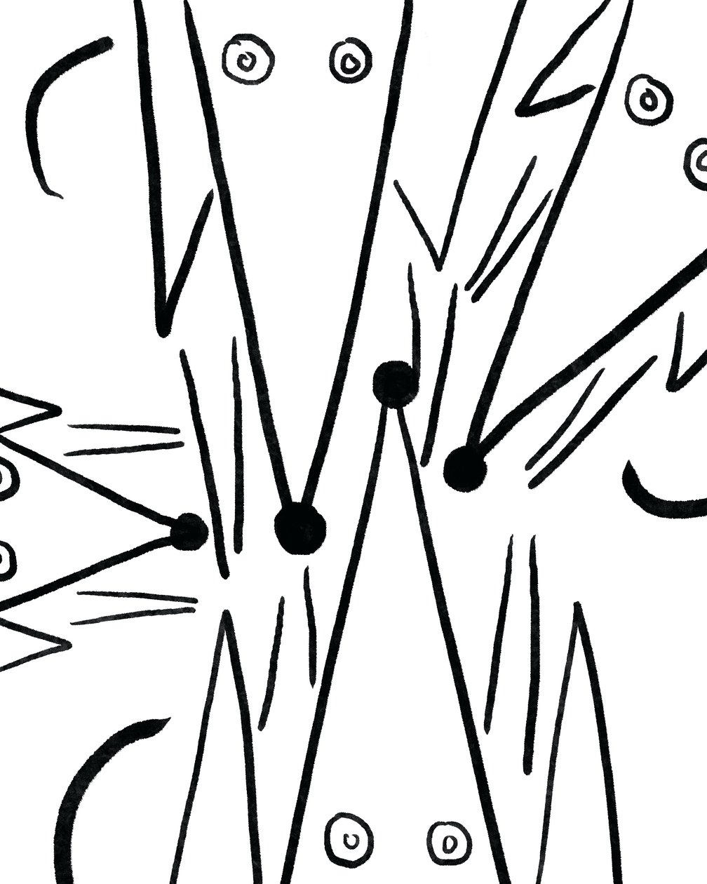 Fire Daschunds, ca. 2020-24 (digital kunst) af Evan Sklar