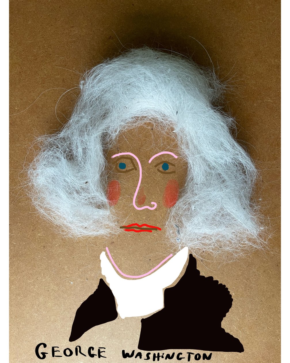 George Washington (collage-tegning) af Evan Sklar