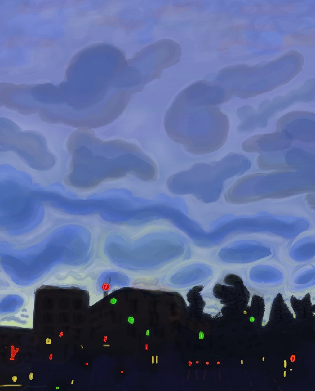 Grand Army Plaza, Brooklyn, 2016 (håndtegnet på en iPad med en Apple-blyant) af Evan Sklar