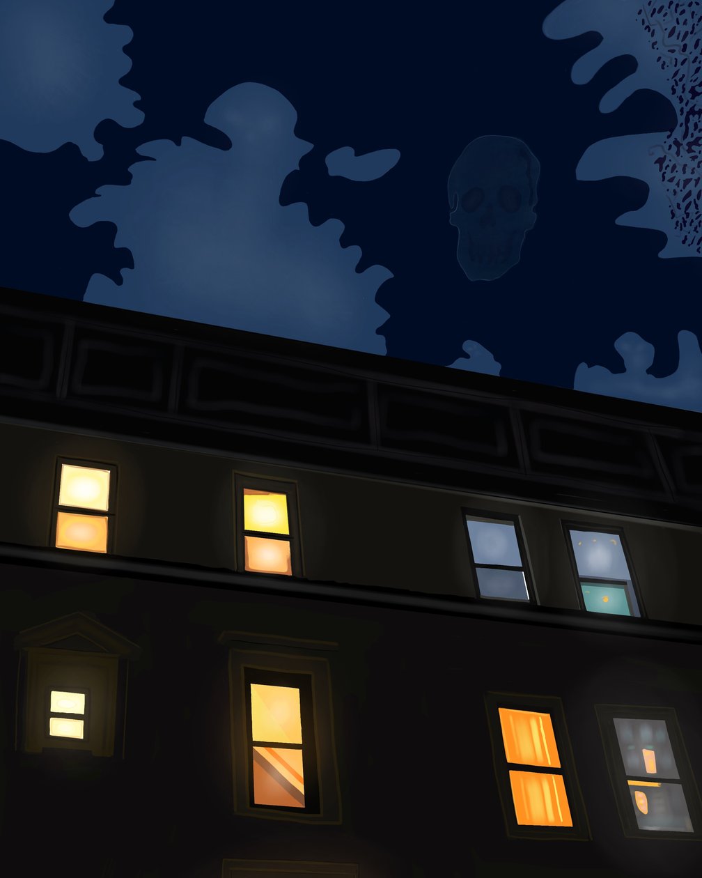 Halloween Night (digital kunst) af Evan Sklar