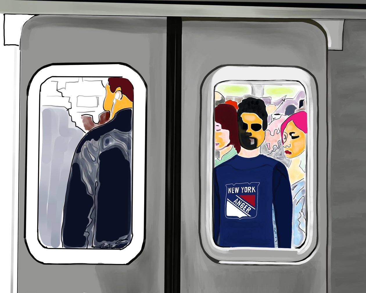 New York Anger (digital kunst) af Evan Sklar