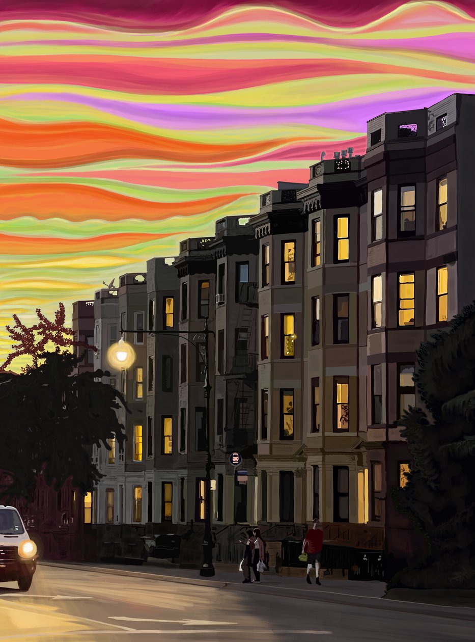 Ninth Street Nine A.M. (digital kunst) af Evan Sklar