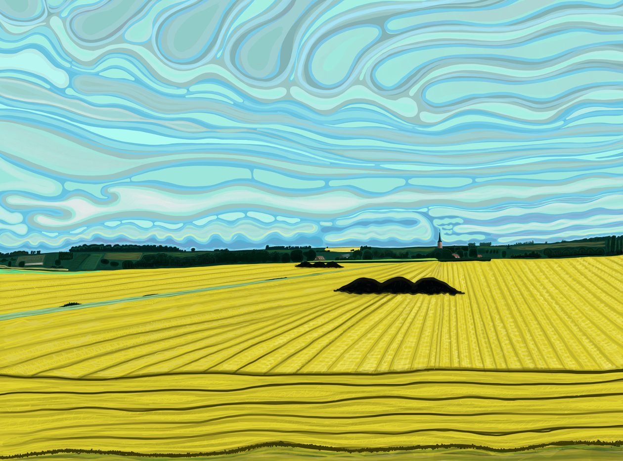 Udkanten af Calais, Frankrig (digital kunst) af Evan Sklar
