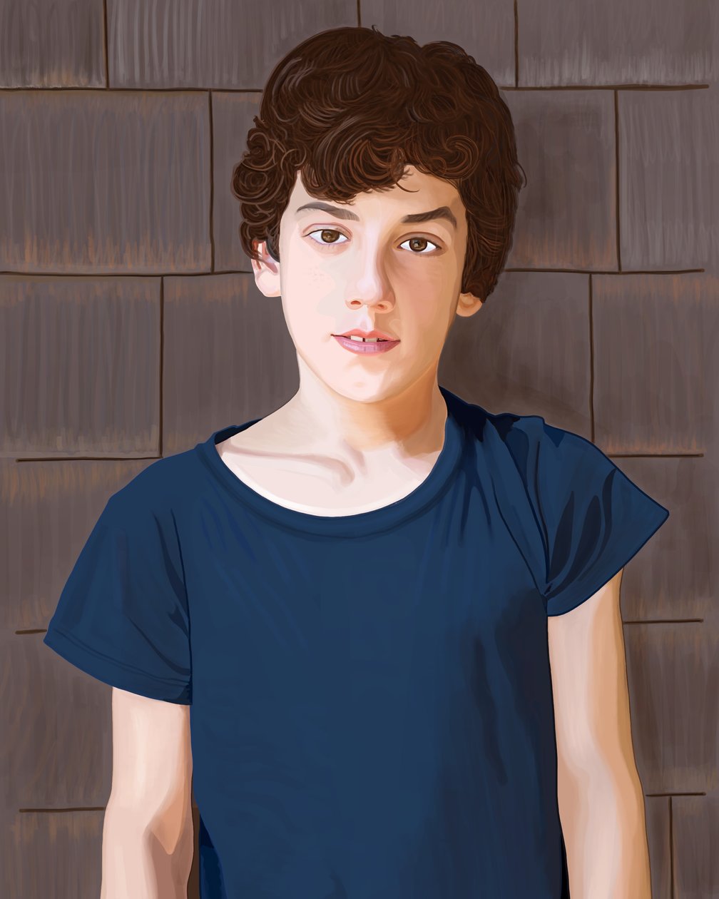 Portræt af en dreng, Brooklyn (digital kunst) af Evan Sklar