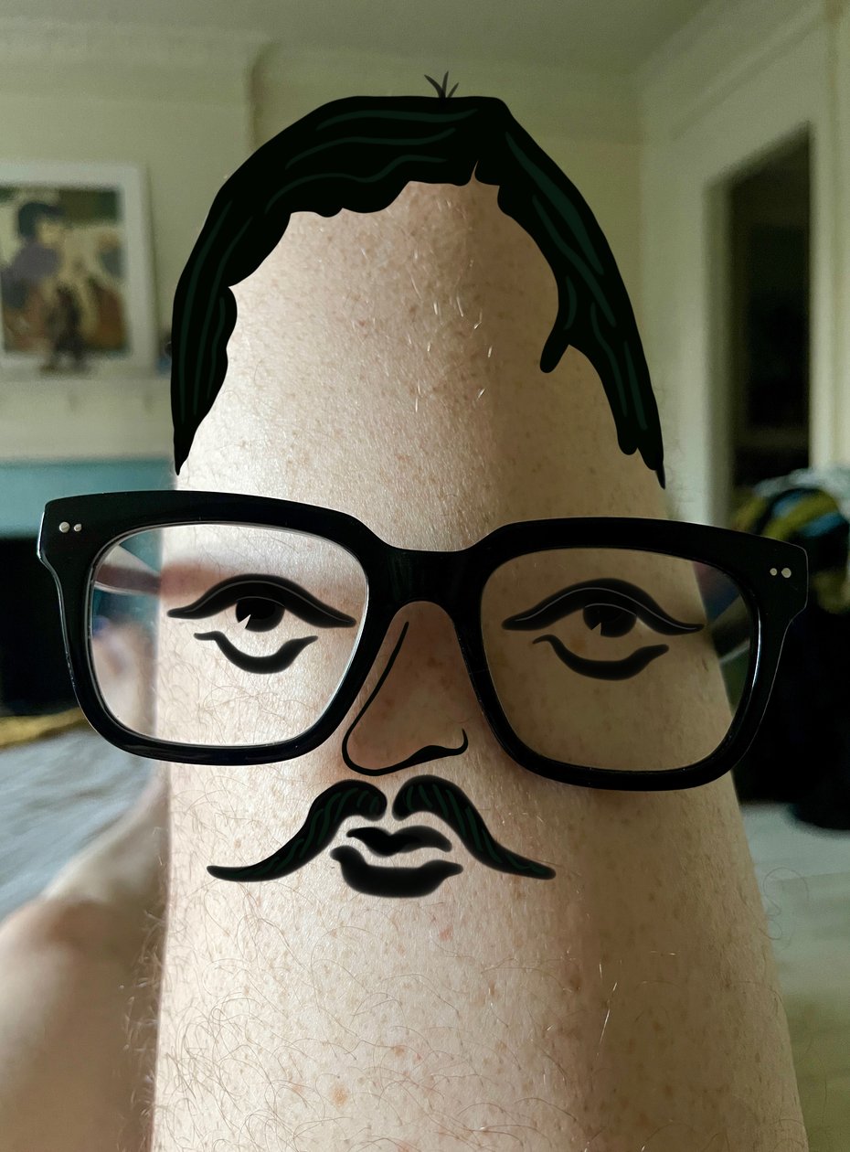 Thigh Guy, ca. 2020-24 (digital kunst) af Evan Sklar