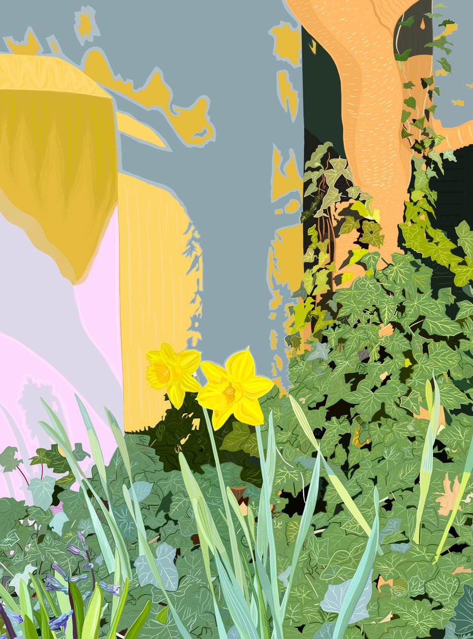 To påskeliljer.jpg, ca. 2020-24 (digital kunst) af Evan Sklar