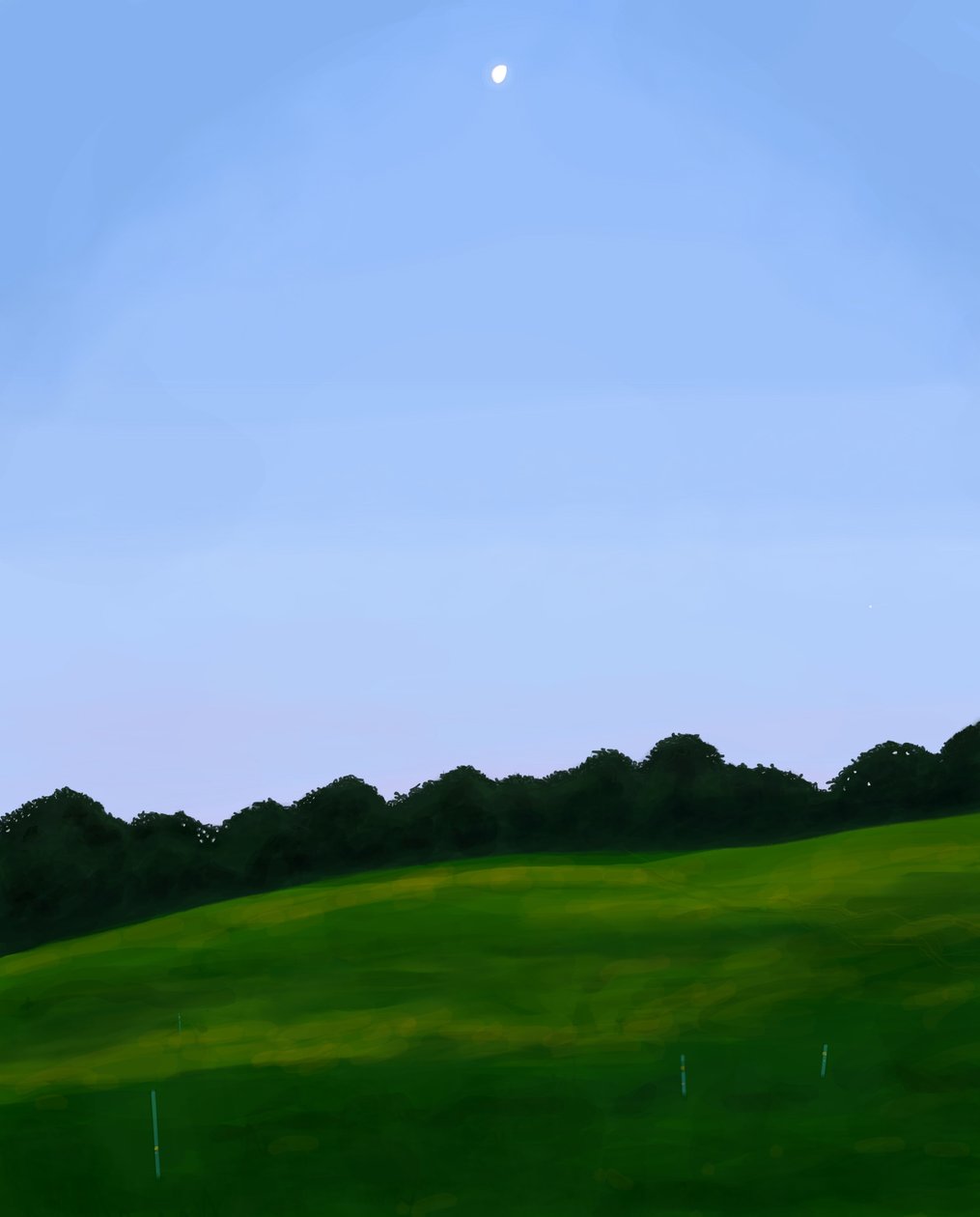 Vermont Field, Dawn (digital kunst) af Evan Sklar