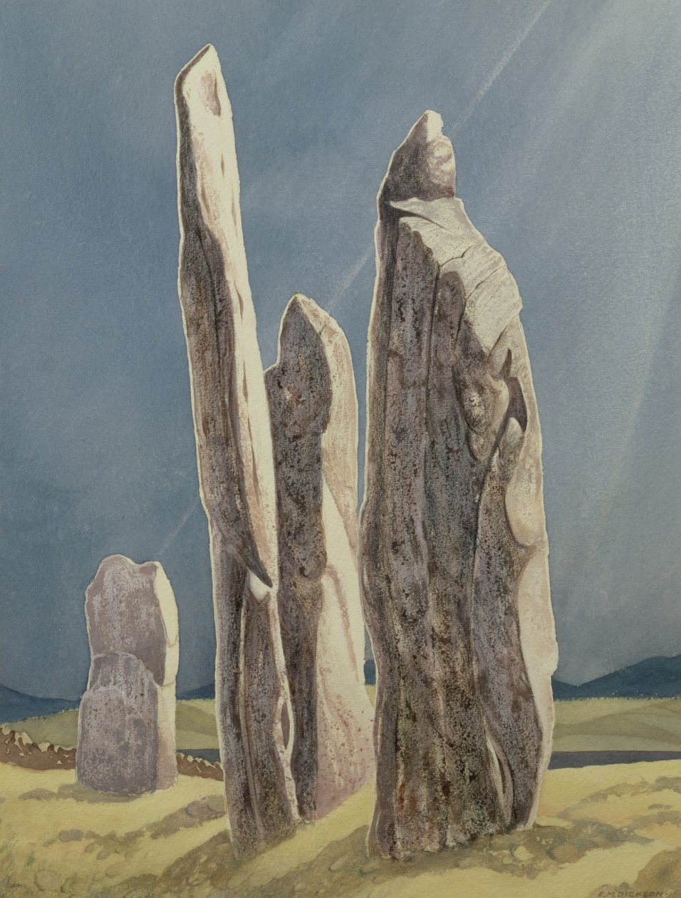 Høje sten i Callanish, Isle of Lewis af Evangeline Dickson
