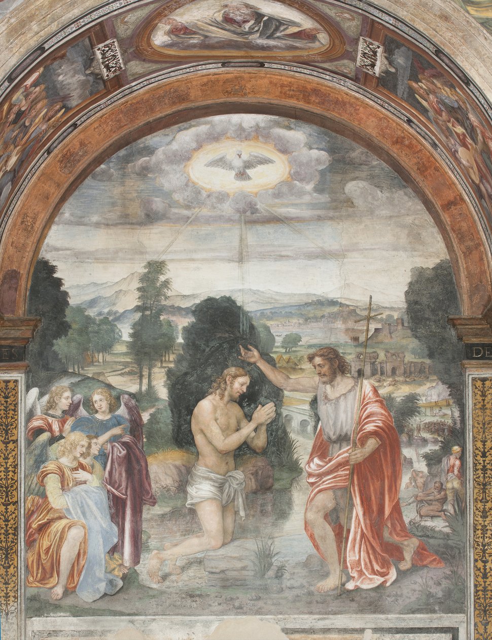 Kristi dåb af Evangelista and Arcimboldi Luini