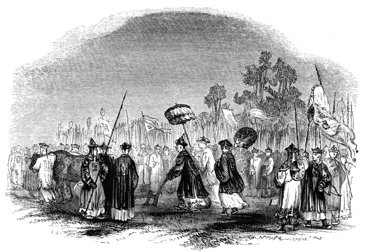 Den årlige forårsfest, 1847 af Evans
