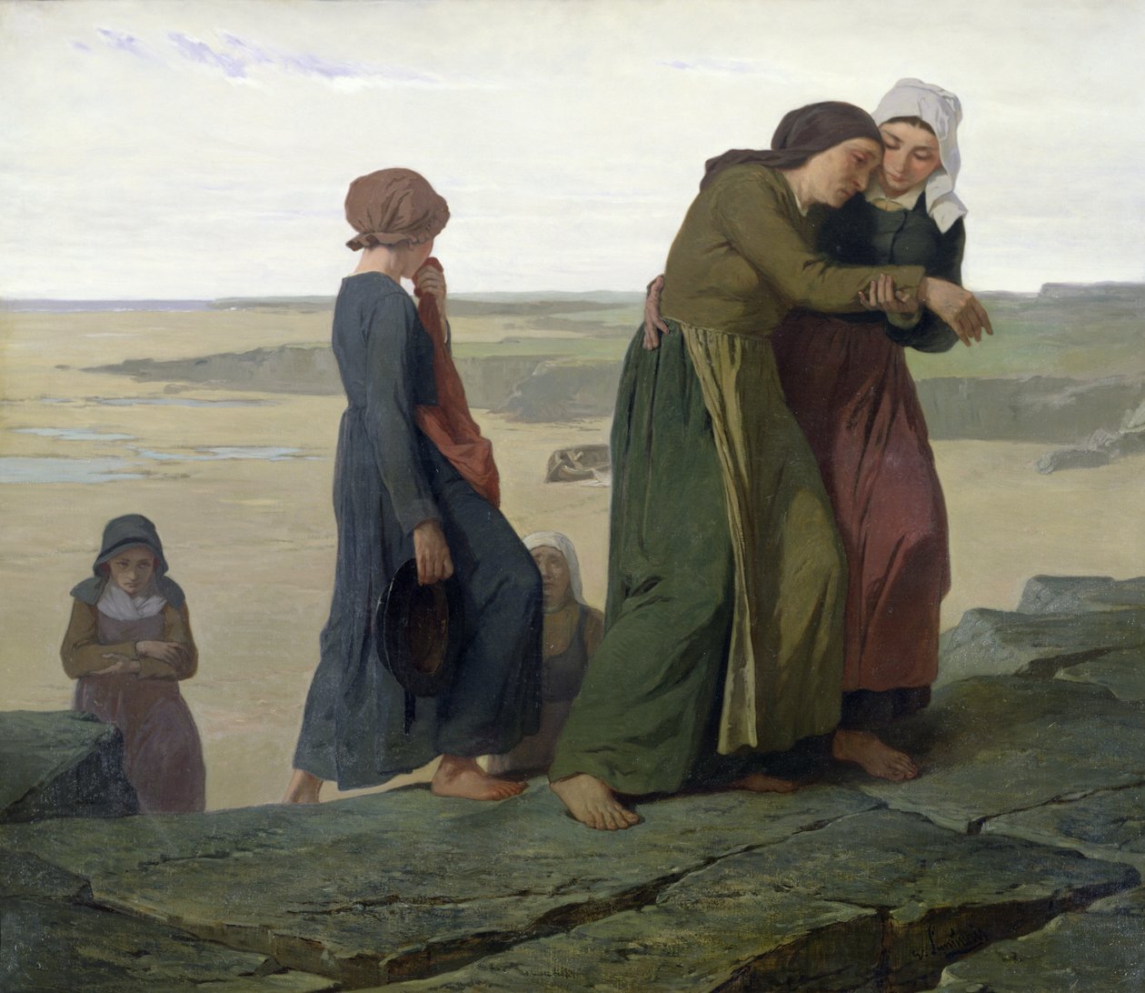 Enken eller Fiskerens Familie af Evariste Vital Luminais