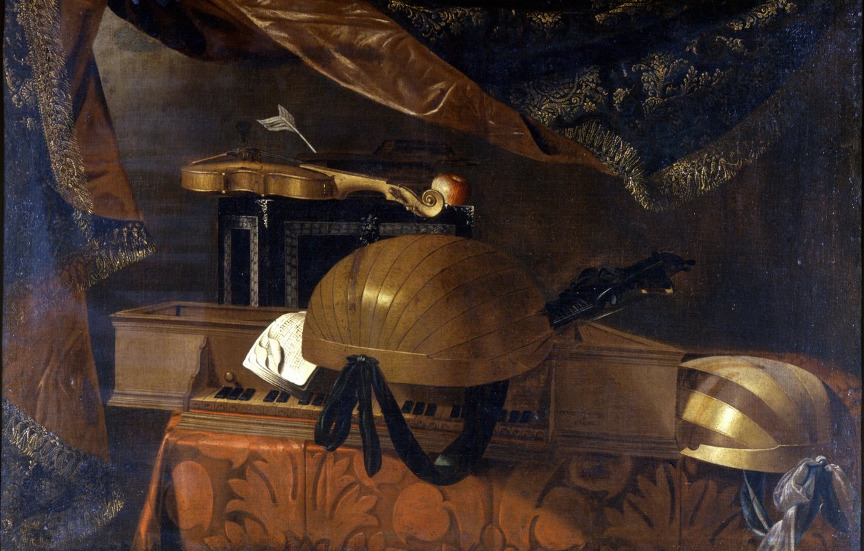Musikinstrumenter. Maleri af Evaristo Baschenis (1617 - 1677). af Evaristo Baschenis