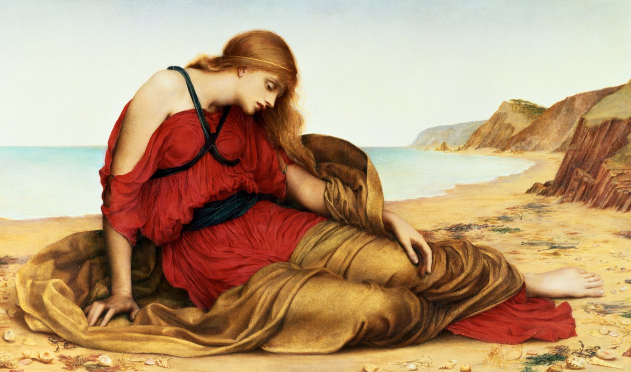 Ariadne i Naxos, 1877 af Evelyn De Morgan