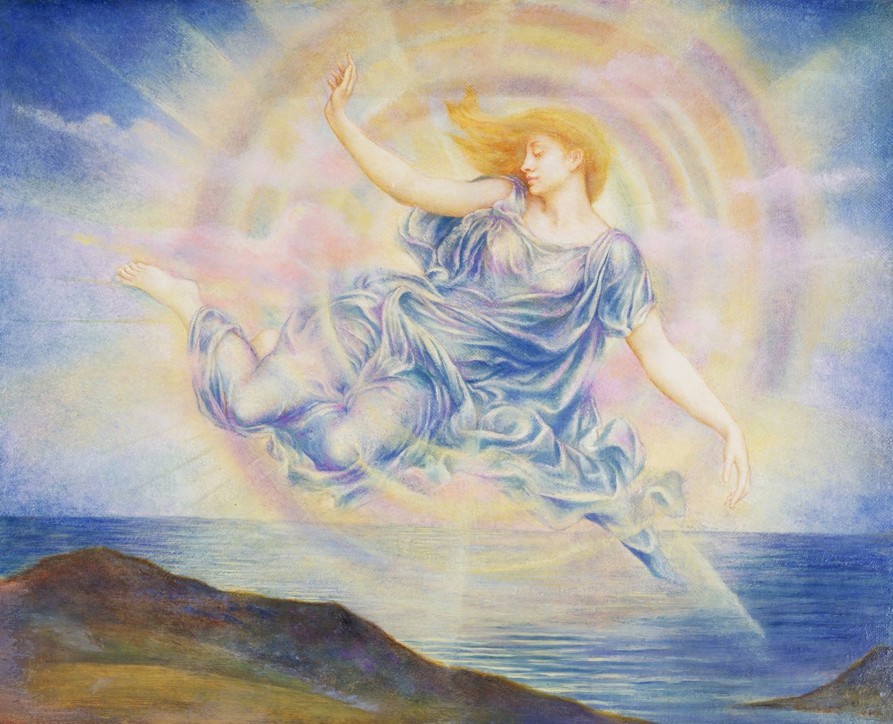 Aftenstjerne over havet af Evelyn De Morgan