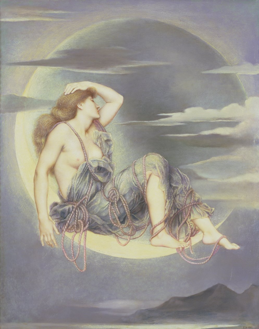 Luna, 1885 af Evelyn De Morgan