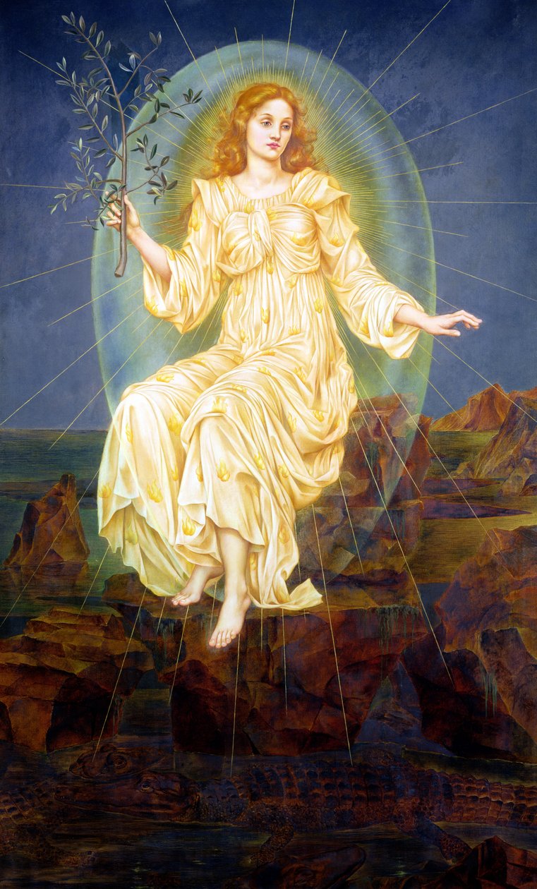 Lys i mørket, 1895 af Evelyn De Morgan