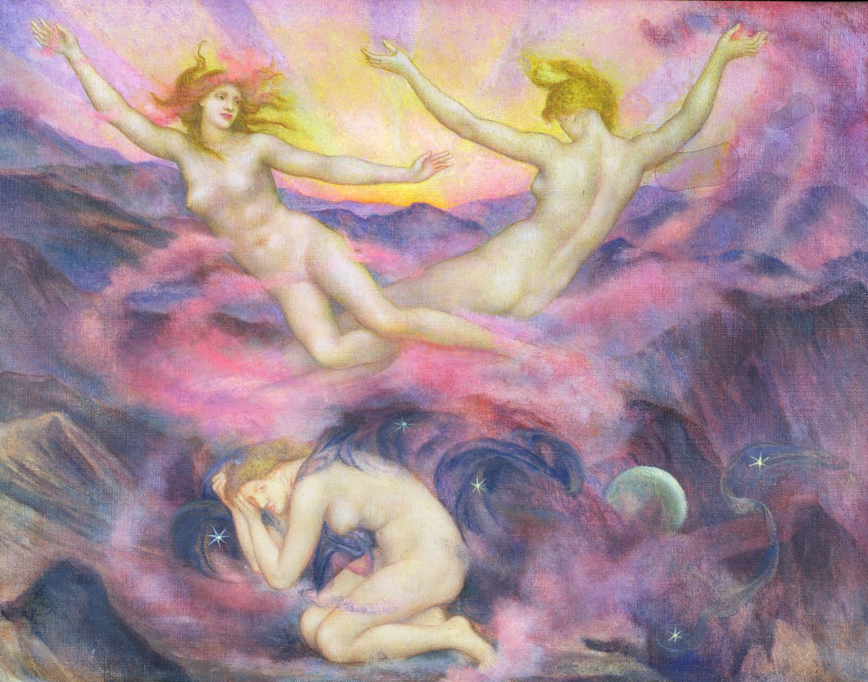 Nat og Daggry af Evelyn De Morgan