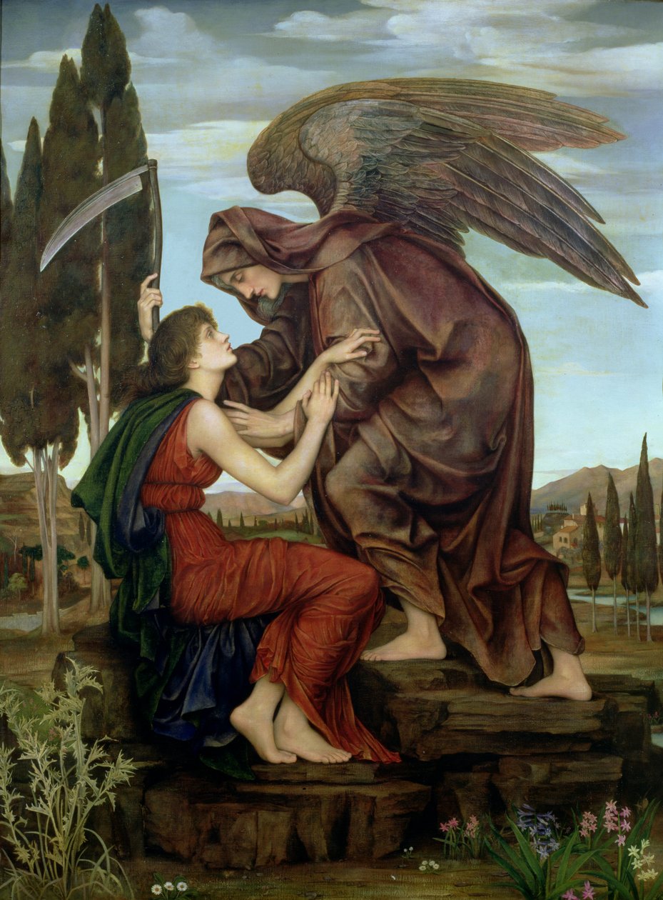 Dødens engel, 1890 af Evelyn De Morgan