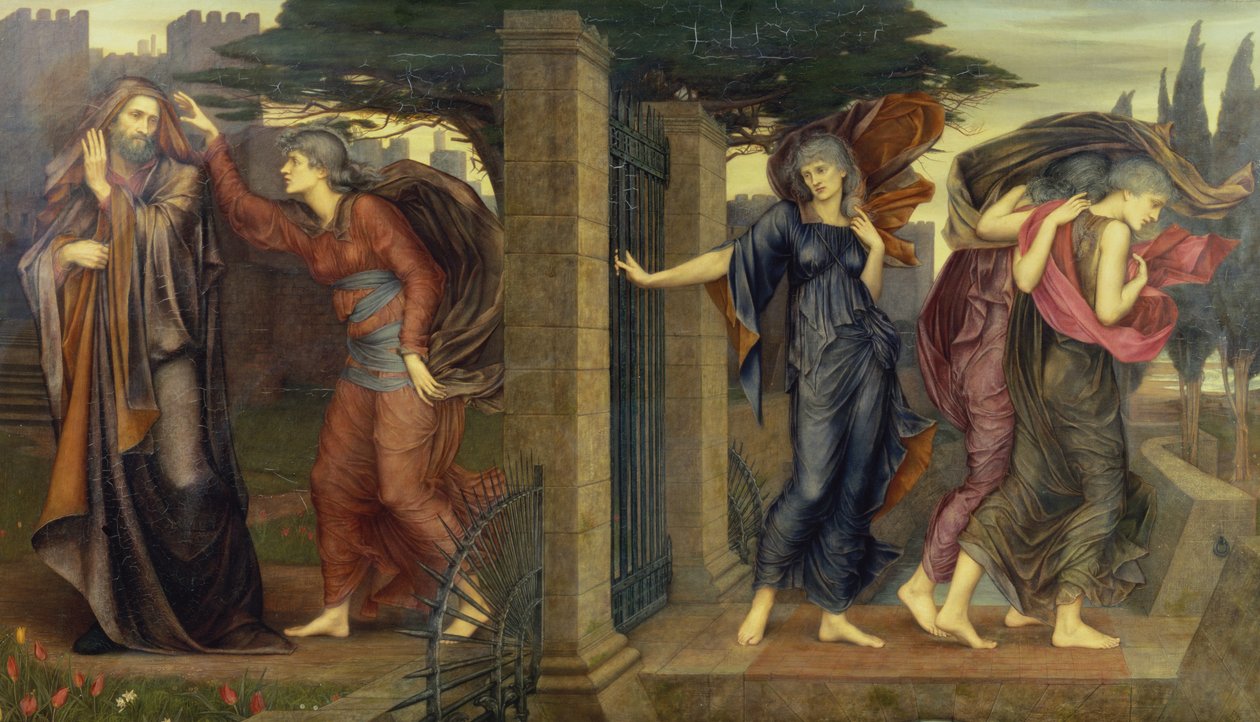 De grå søstre, 1880-81 af Evelyn De Morgan