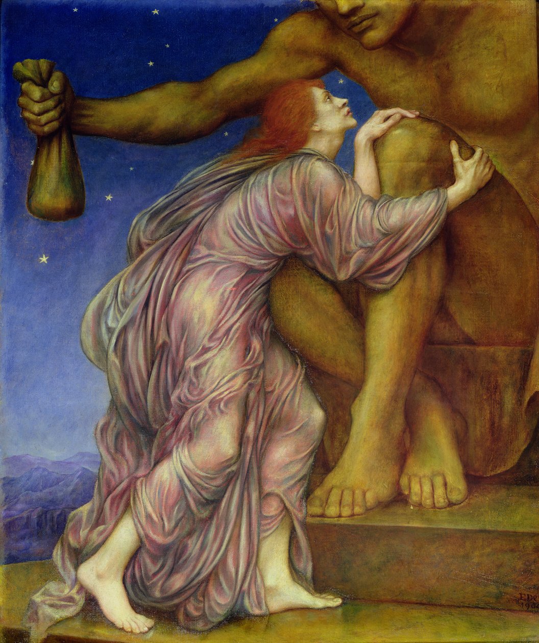 Tilbedelsen af Mammon, 1909 af Evelyn De Morgan