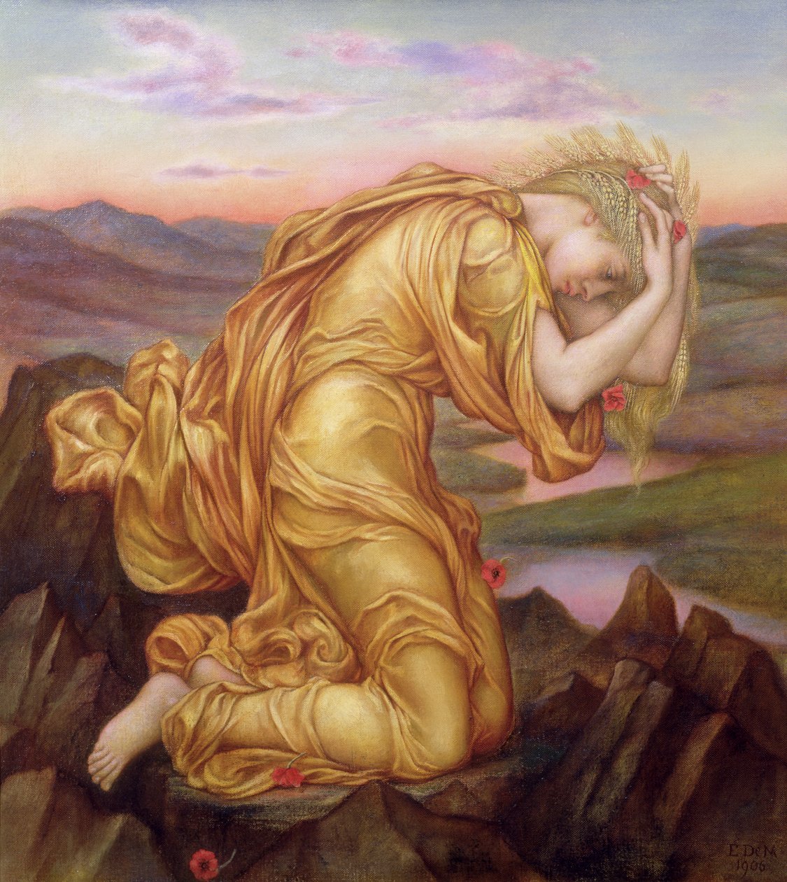 Demeter Mourning for Persephone, 1906 af Evelyn De Morgan