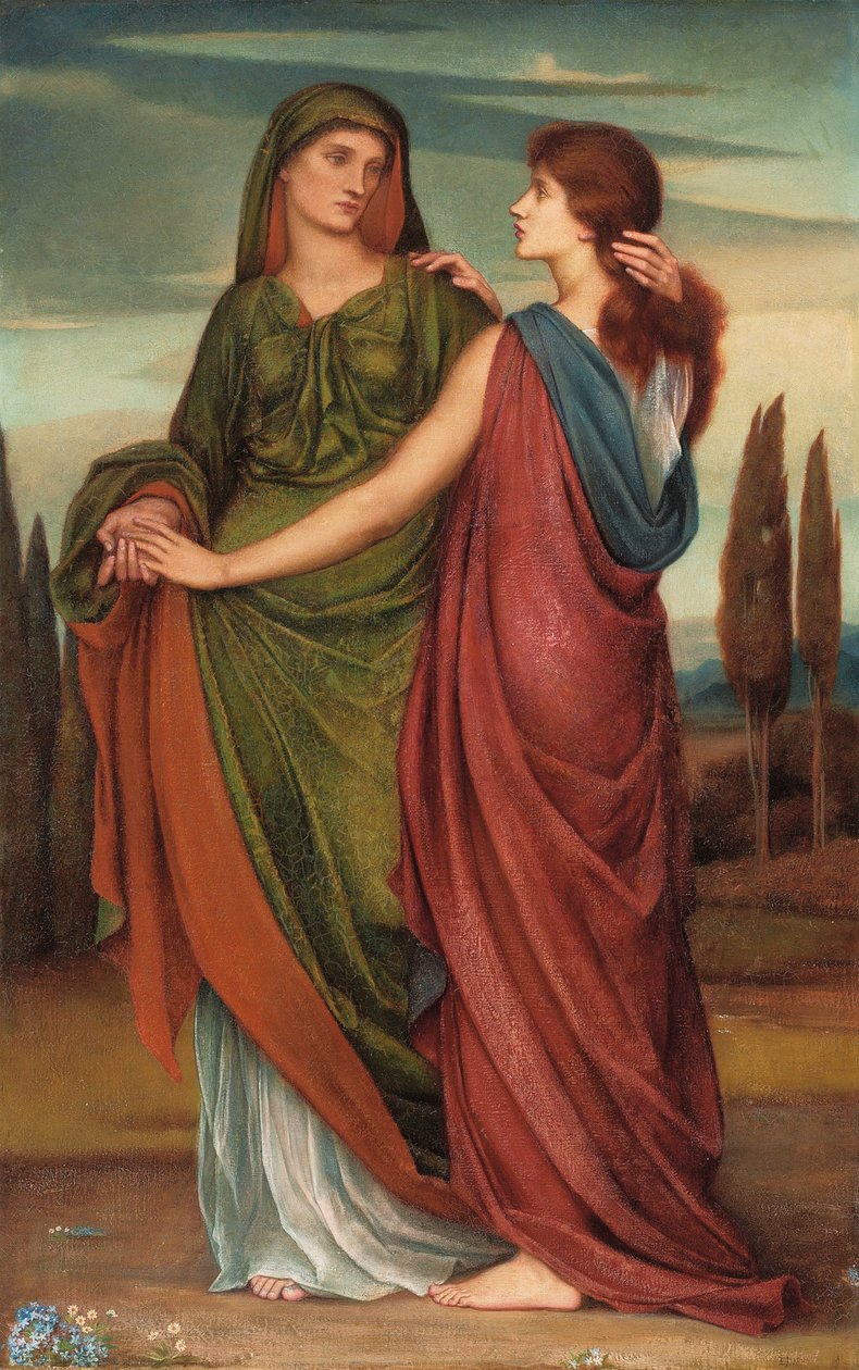 Naomi og Ruth, 1887 af Evelyn De Morgan