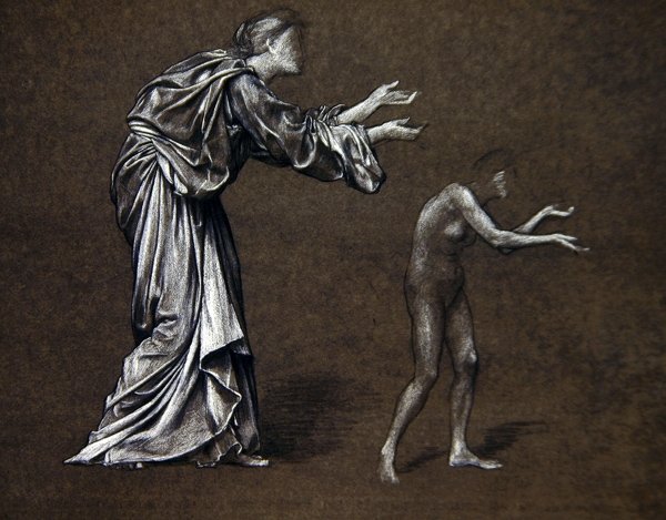 Sankt Christina giver sin fars juveler af Evelyn De Morgan